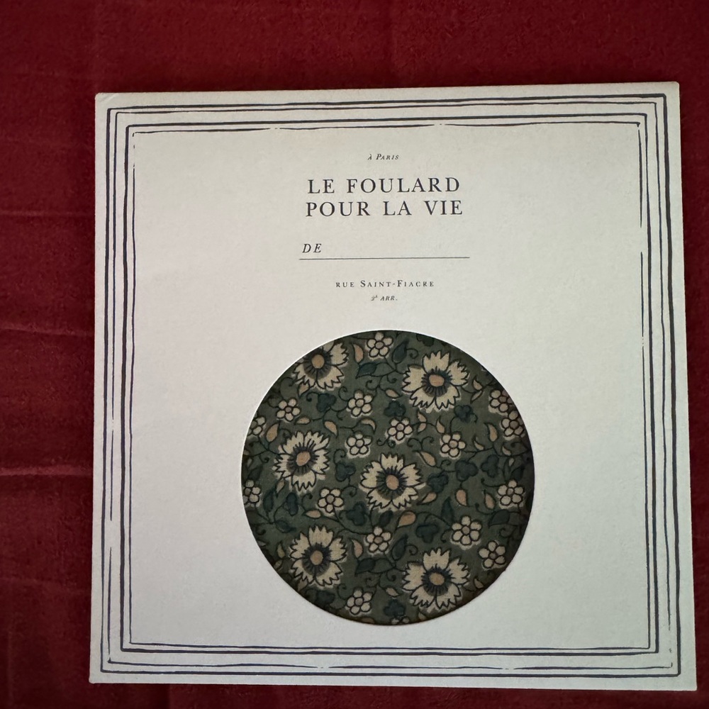 Sezane Green Floral Scarf NWT